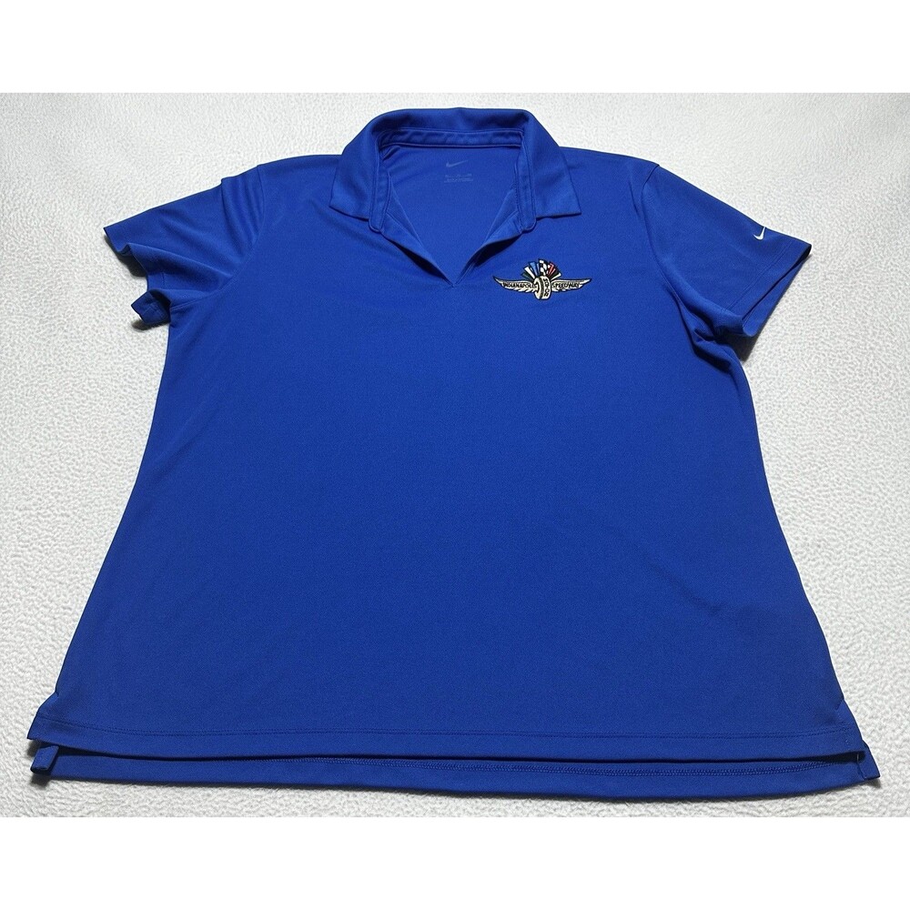 Indianapolis Motor Speedway Nike Polo XL Indy 500 Racing Golf Shirt Blue